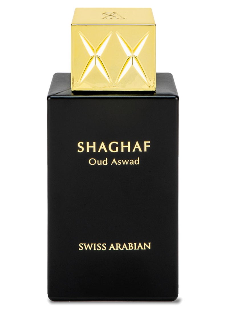 Shaghaf Oud Aswad Eau de Parfum, 75ml, Premium Quality Perfume, Women and Men’s Fragrance, Oriental, Woody Luxurious Blend Perfumes for Men and Women 75ml