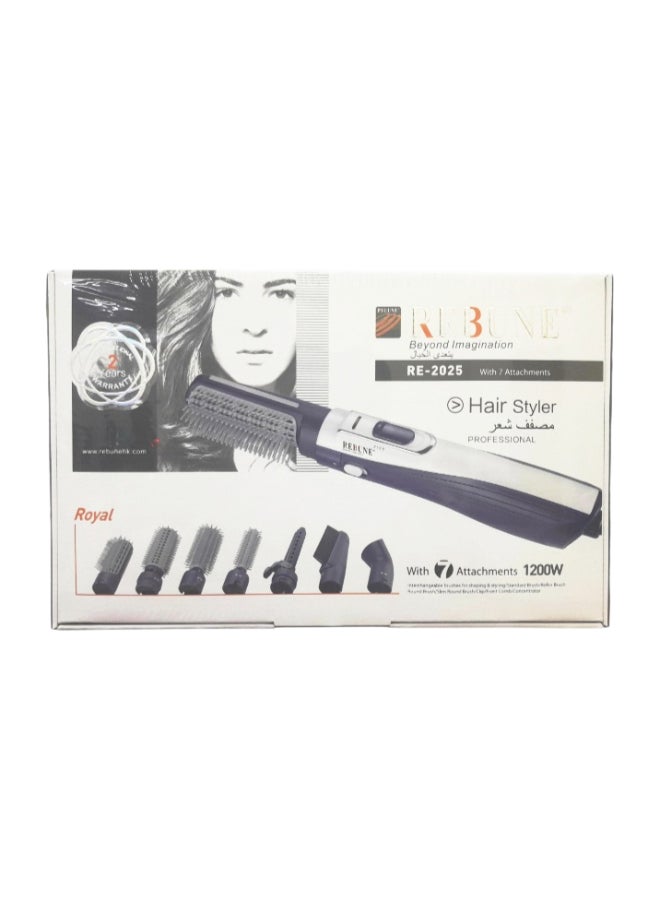 Re-2025, 1200 Watts, Hair Styler With 7 Attachment