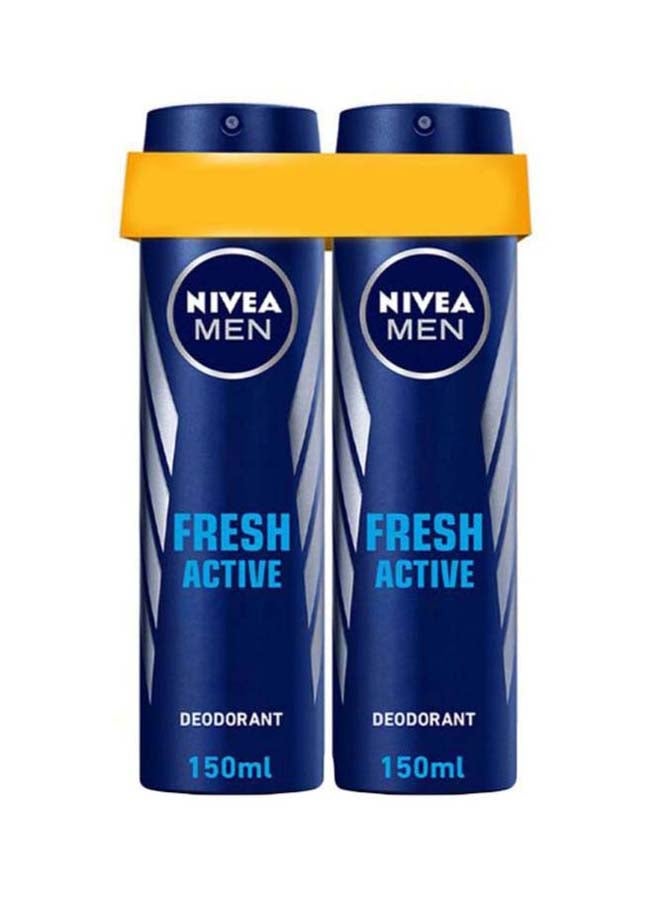 Pack Of 2 Fresh Active Deodorant 2x150ml