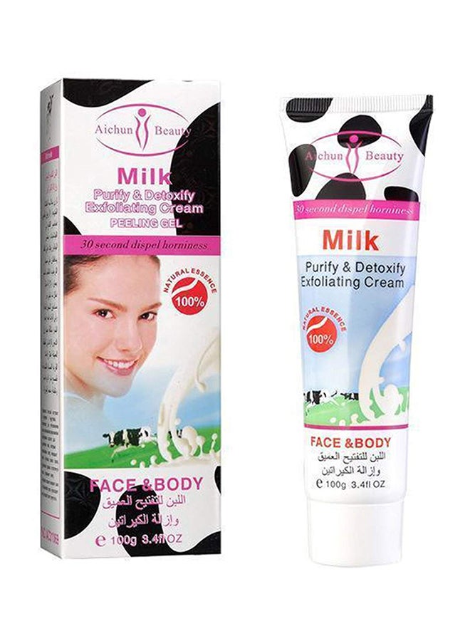 Milk Exfoliating Dead Skin Facial Purify Body Cleaning Peeling Gel Cream 100G