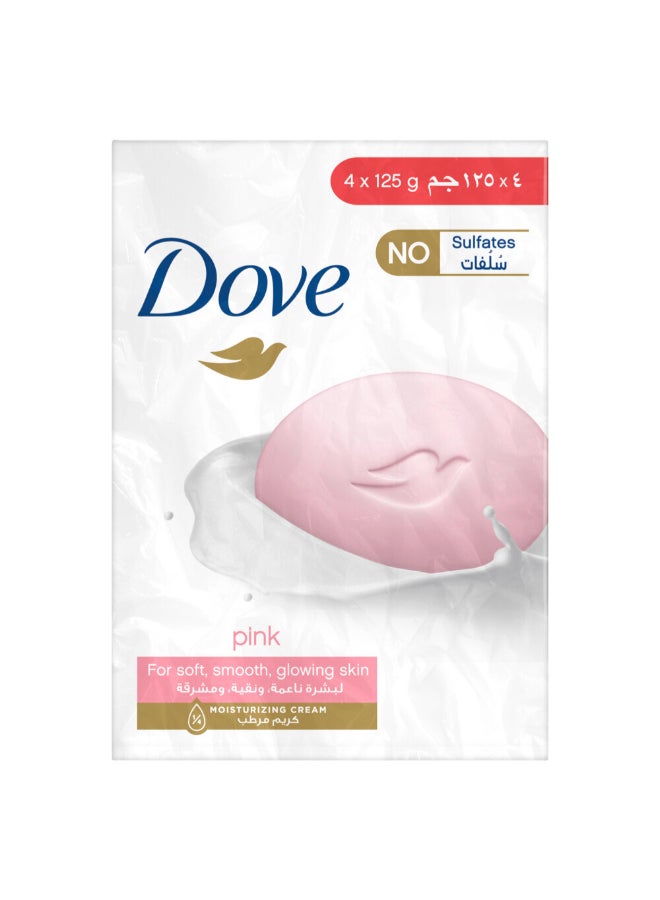 Beauty Cream Soap Bar Pack Of 4 Pink 125grams