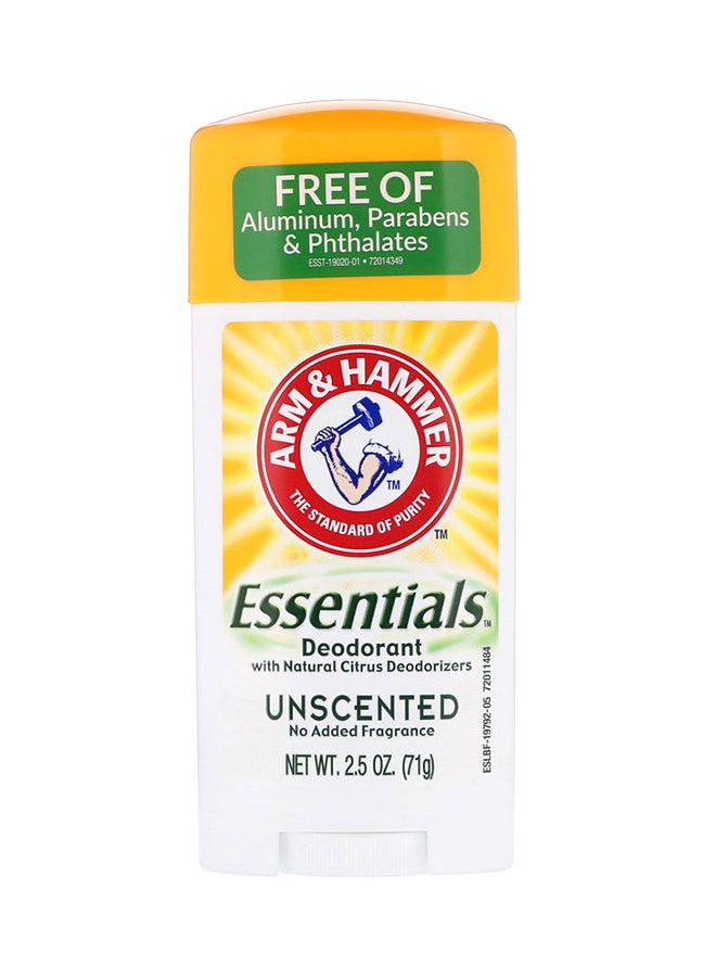 Essentials Deodorant - Unscented White 71grams