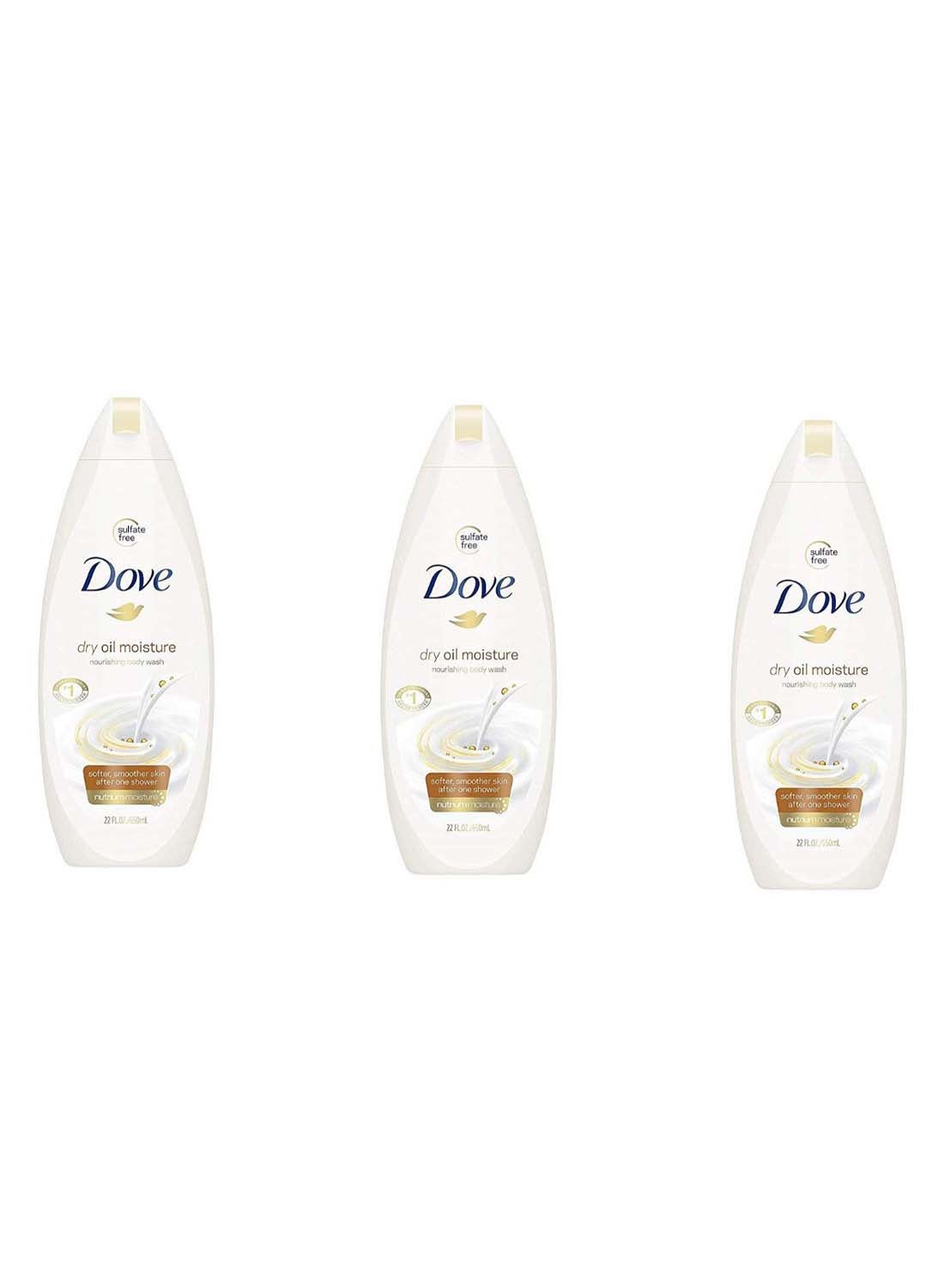 Pack Of 3 Dry Oil Moisture Nourishing Body Wash 3 x 650ml