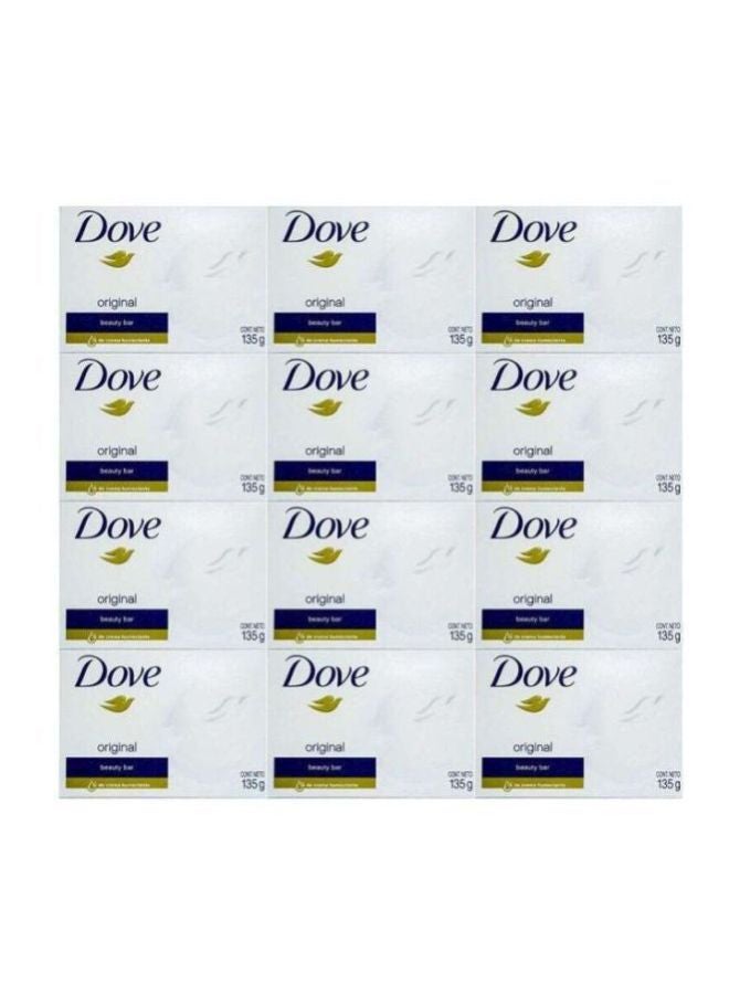 12-Piece Beauty Bar Soap Set White 12x135grams
