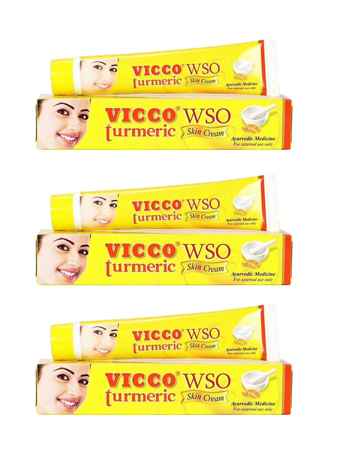 3-Piece Turmeric WSO Ayurvedic Skin Cream 60grams