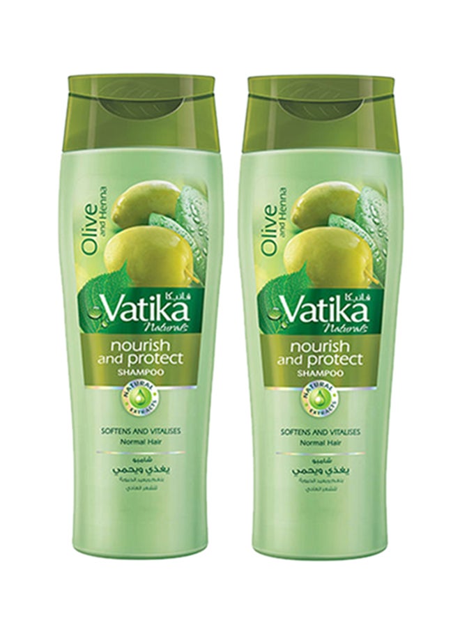 2-Piece Nourish And Protect Shampoo Green 400ml