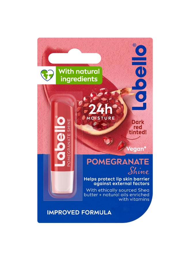 Pomegranate Shine Lip Balm dark red tinted 4.8grams