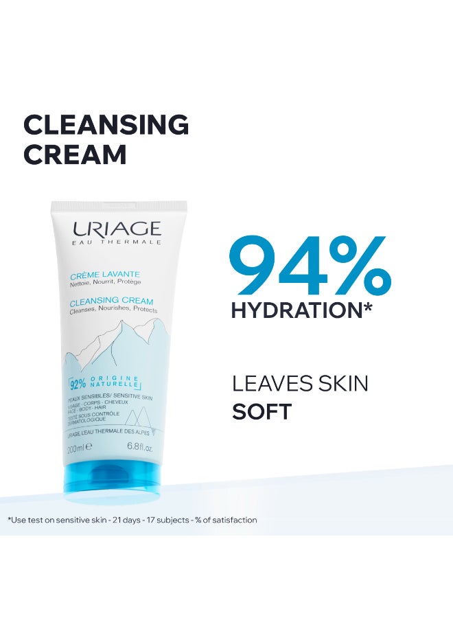 Moisturising Dermatological Cleansing Cream Alpine Thermal Water | For Dry Sensitive And Fragile Skin 200ml - image 2