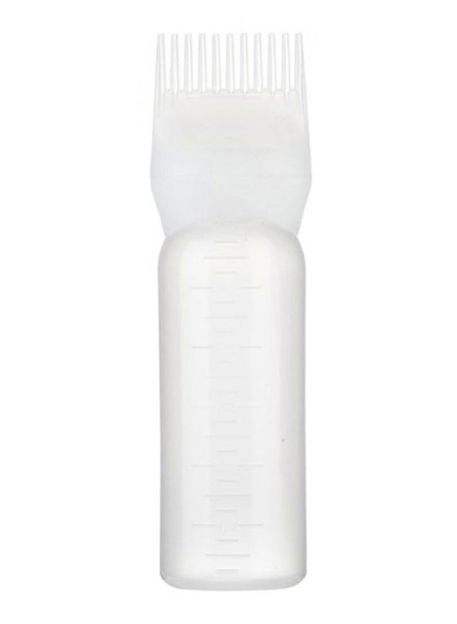 Hair Dye Applicator Bottle With Brush White 17 x 4.5cm