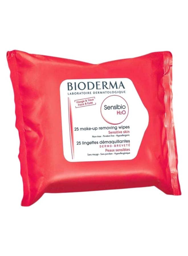 Sensibio H2O Biodegradable Soothing Cleansing Makeup Remover Wipes, 25 Counts