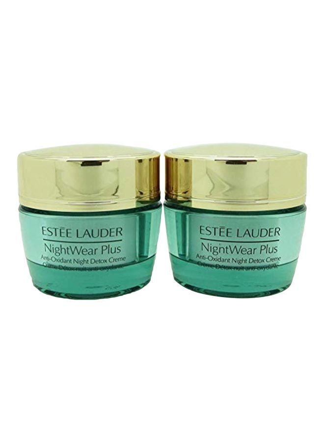 2-Piece NightWear Plus Anti-Oxidant Night Detox Creme White 2x50ml