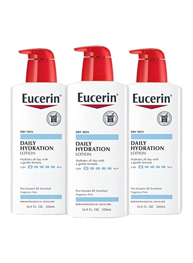 3-Piece Daily Hydration Lotion Set White 500ml