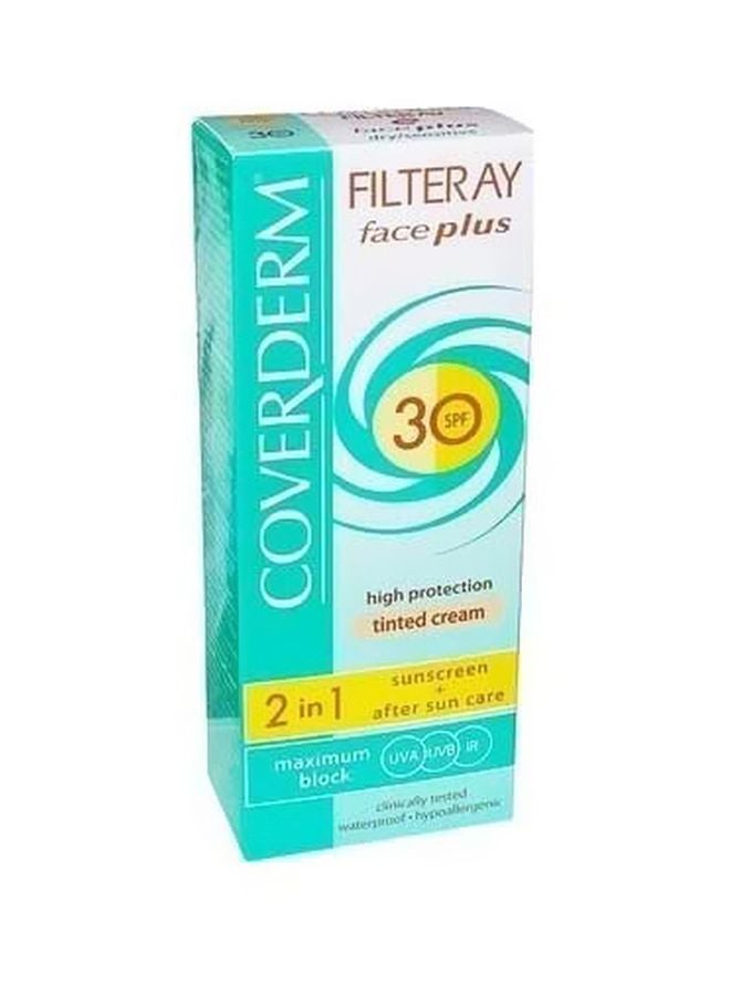 2-In-1 Filteray Face Plus Sunscreen And After Sun Cream SPF30 Light Beige Tint 50ml