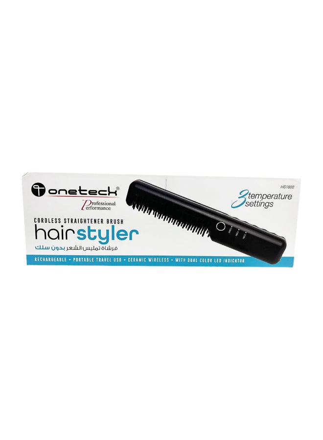 Cordless Brush Hair Straightener