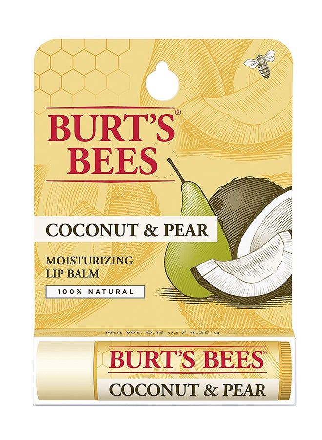 Coconut And Pear Moisturizing Lip Balm White
