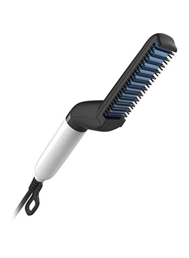 Multifunctional Hair Comb Curling Iron Silver/Black