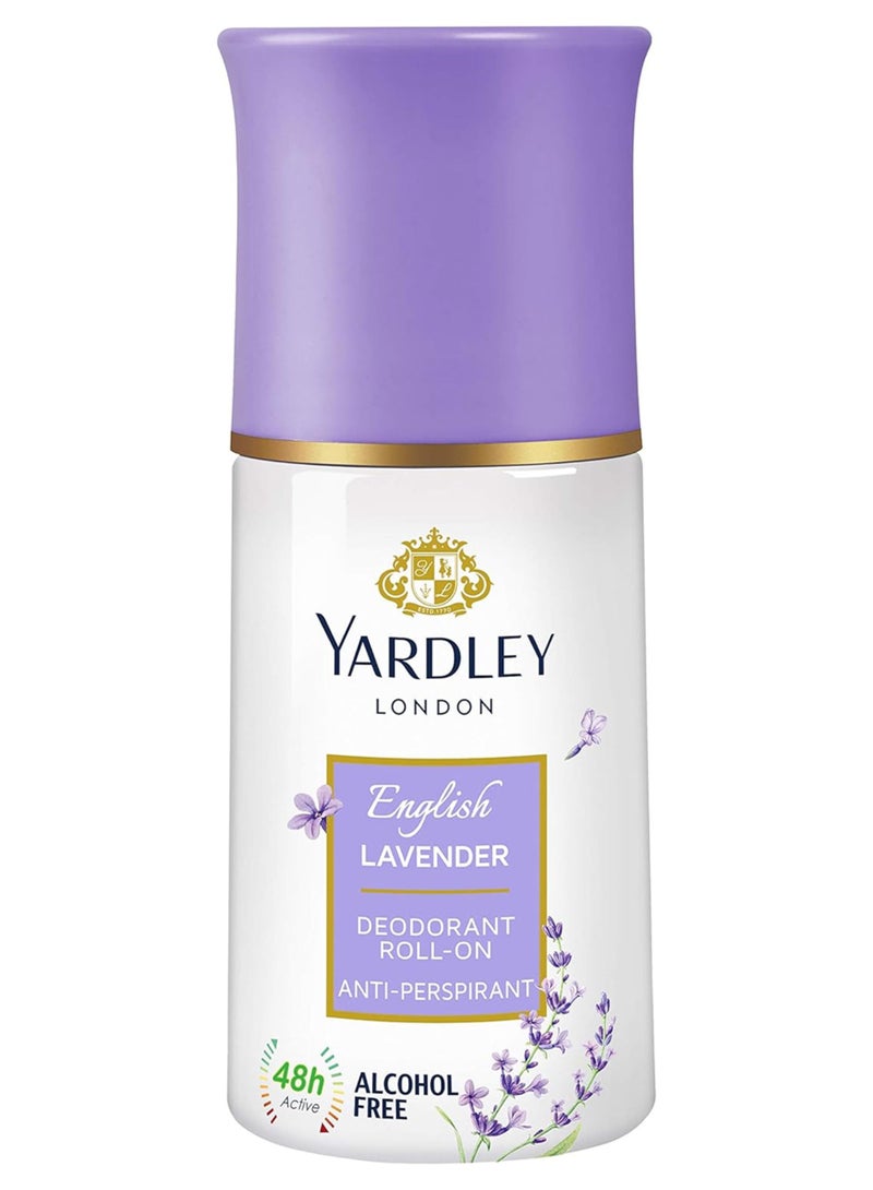 English Lavender Talc Roll-On Deodorant 50ml