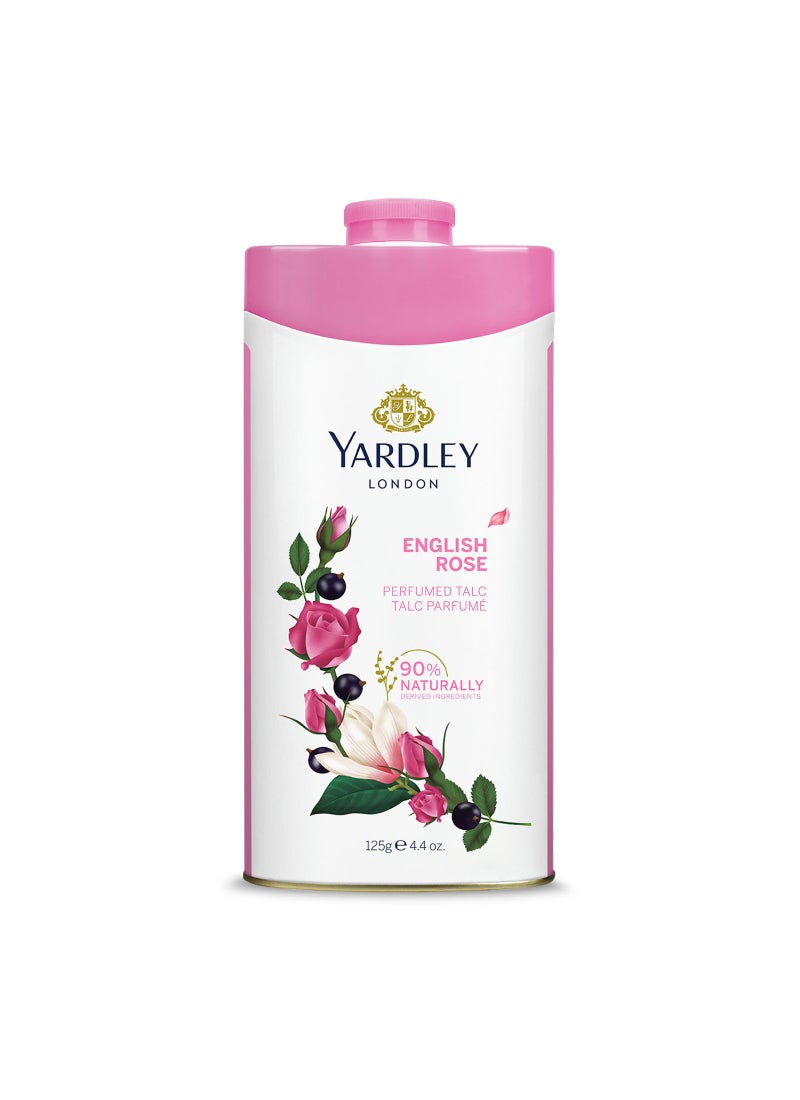 English Rose Perfumed Talc 125grams
