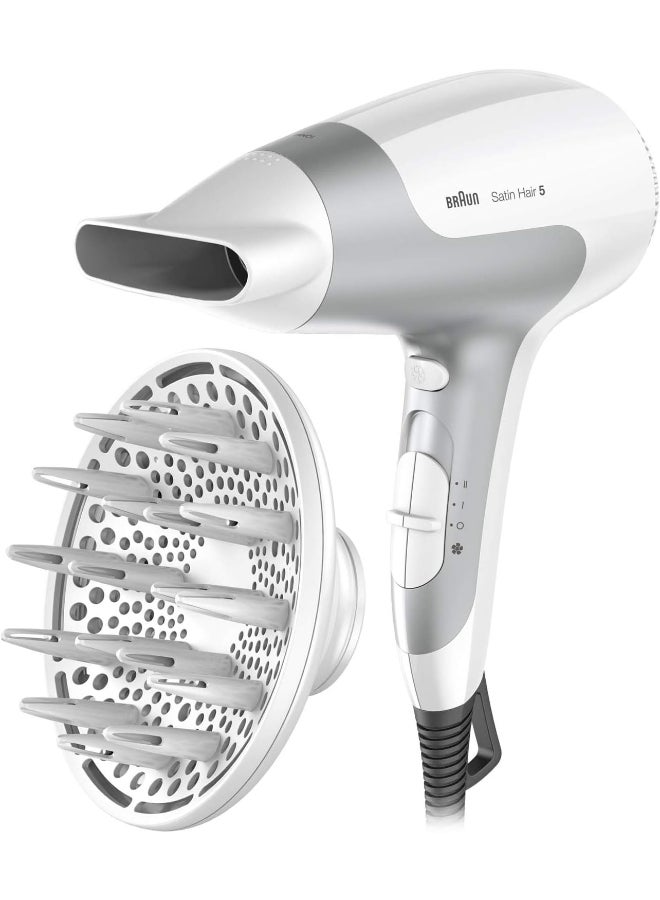 Satin Hair 5 Ionic Power Perfection Dryer White/Grey 19.6x10x28.5cm
