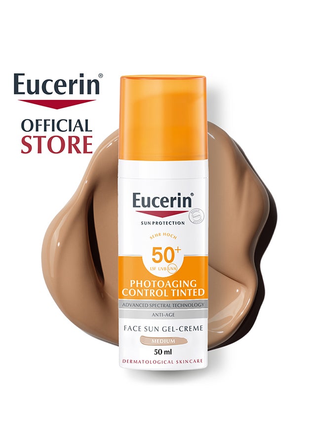 Face Sunscreen Photoaging Control Tinted Anti-Age Sun Gel-Cream Suitable As Make-Up Base Orange 50ml Orange 50ml