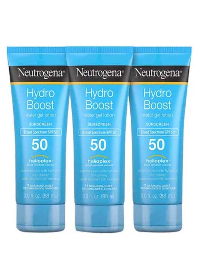 Pack Of 3 Hydro Boost Water Gel Lotion With SPF 50 3.0  (88 ) eachFluid Ounce