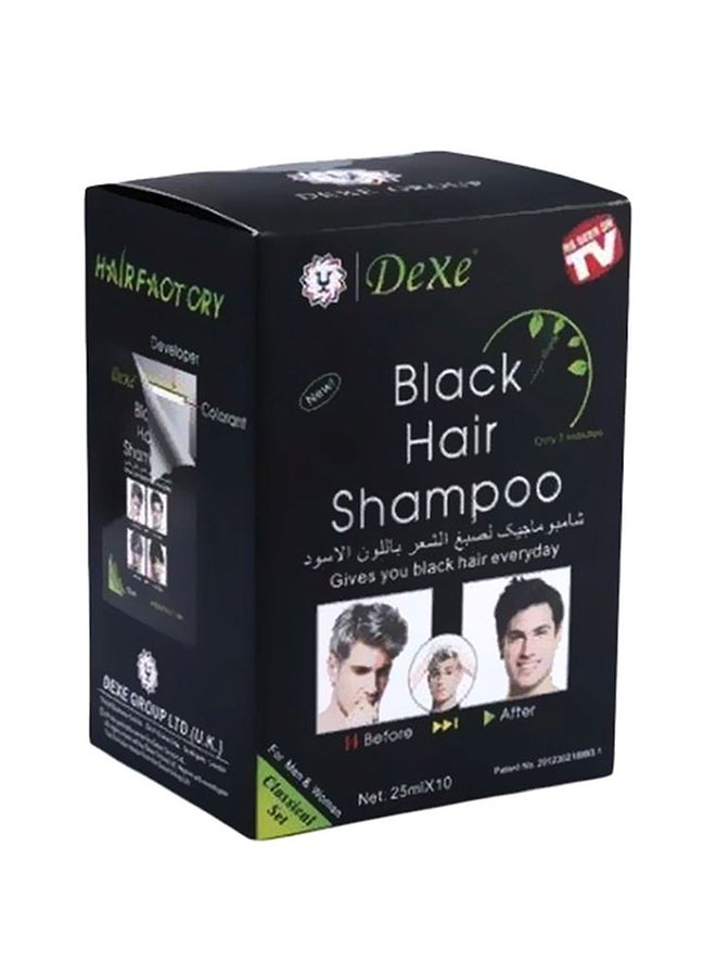 10-Piece Black Hair Shampoo 10x25ml