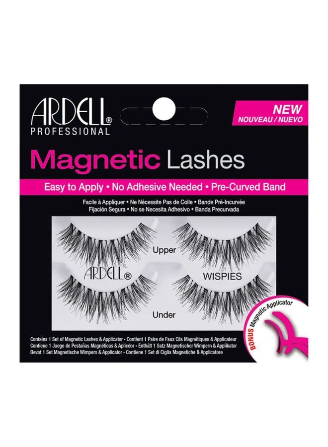 Pair Of 2 Professional Magnetic False Eye Lashes Black