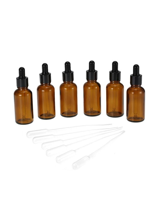 12-Piece Essential Oil Bottle With Pipette Set Brown