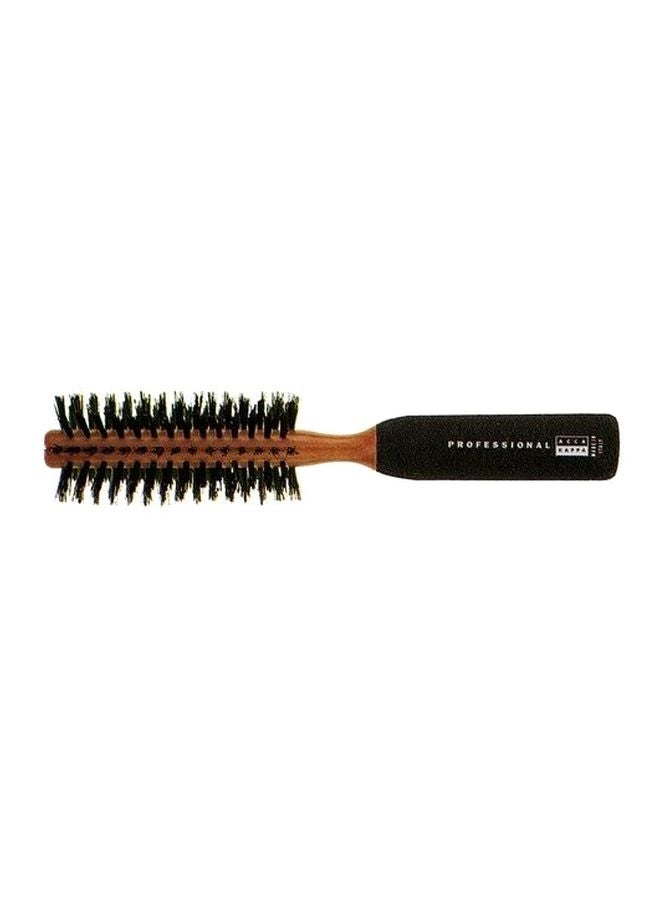 Round Boar Bristle Hair Brush Brown/Black 22.8cm