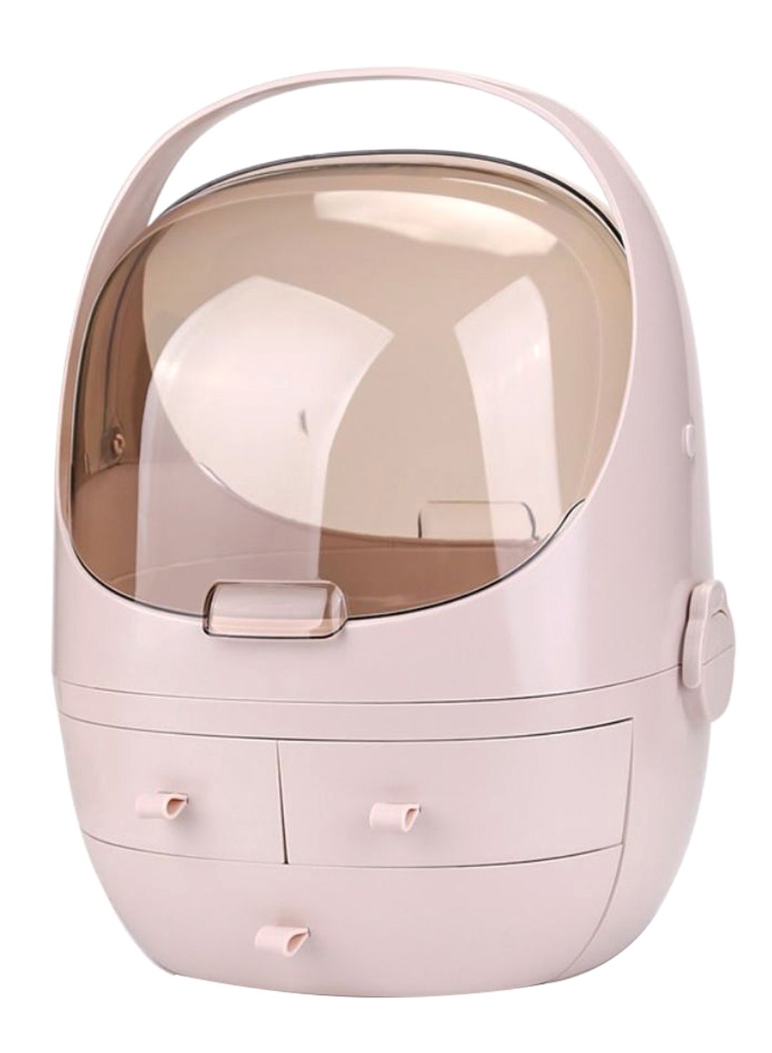 Multi-Function Cosmetic Storage Box Light Pink/Brown