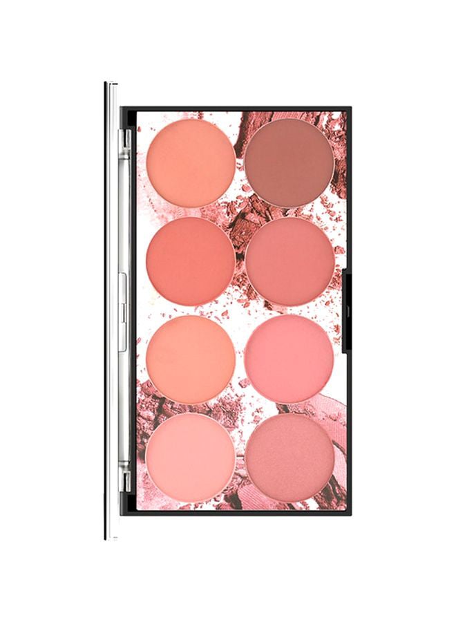 8-Piece Professional Make-up Blusher Set Beige/Brown/pink