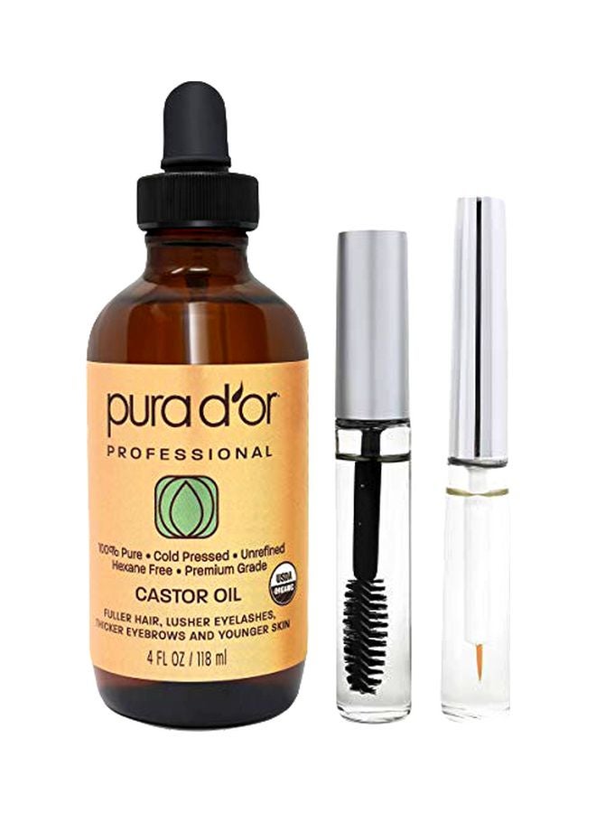 Castor Oil Eyelash Serum Kit Clear
