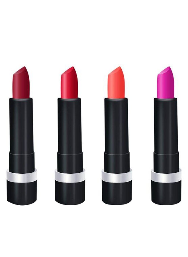 4-Piece Retro Matte Lipstick Set Multicolour