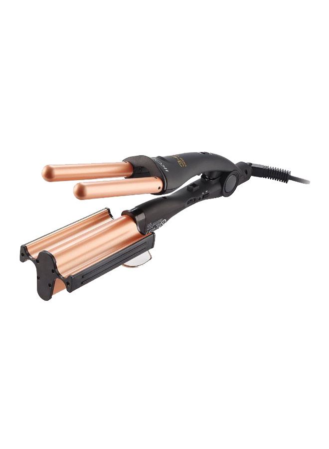 3-In-1 Deep Hair Waver Beige/Black