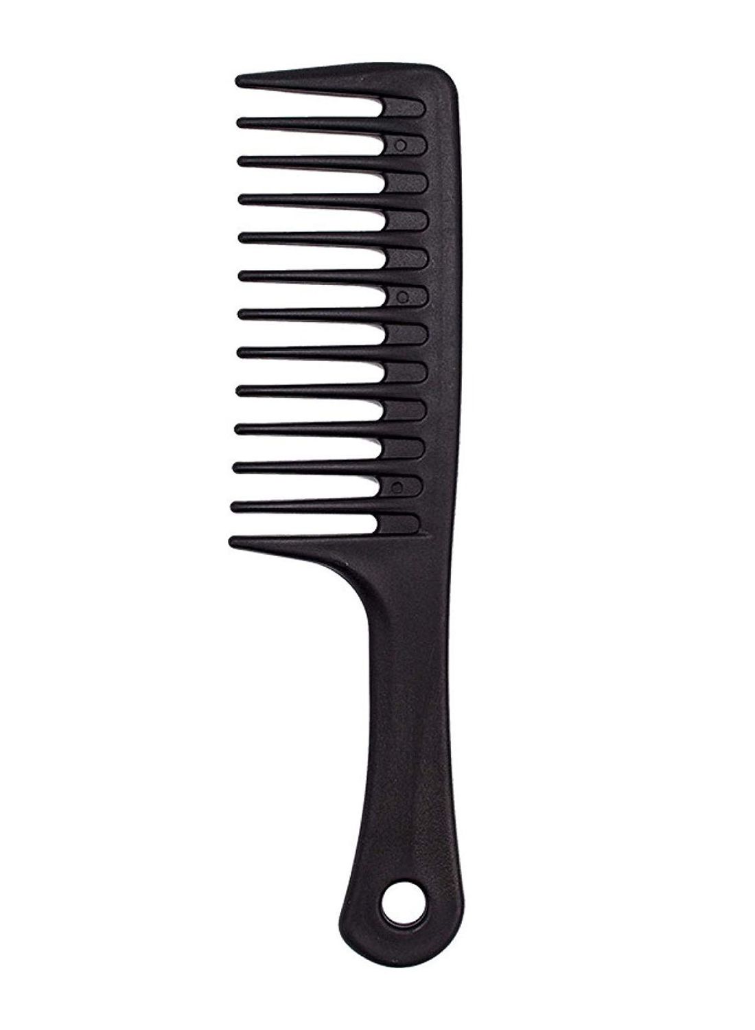 Large Wide Teeth Detangling Hair Comb Black