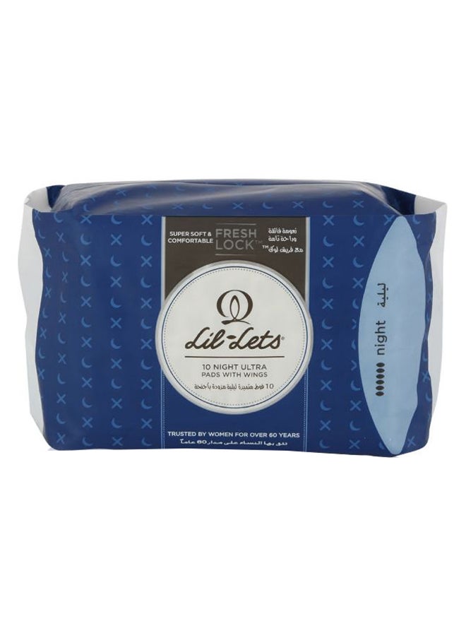 10-Pieces Night Ultra Thin Pads With Wings - image 2