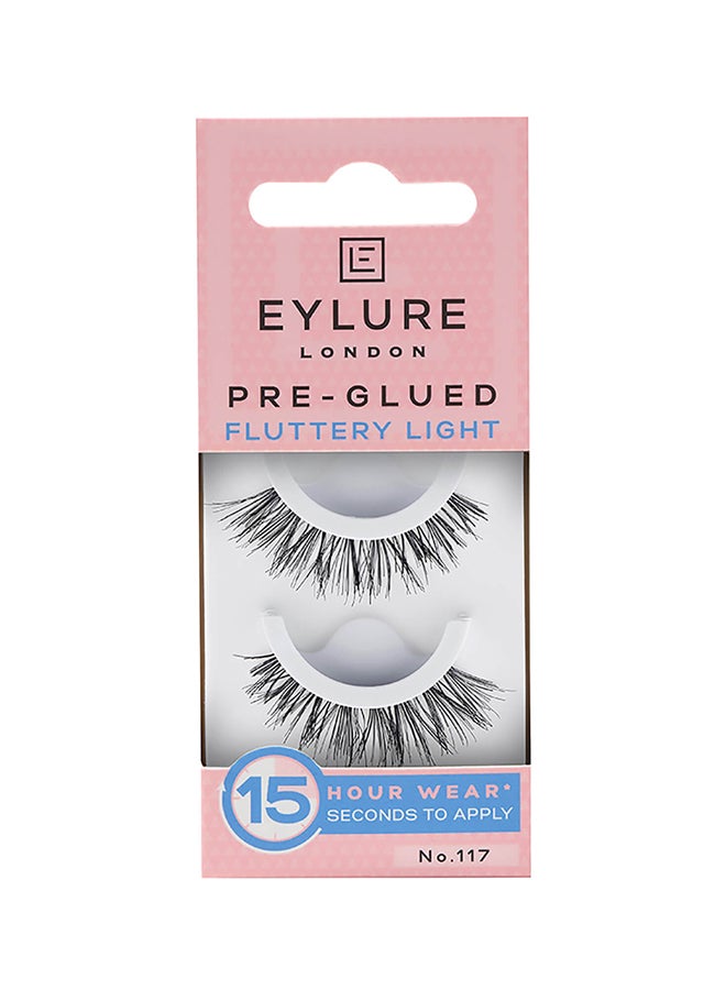 Pre Glued Lashes - Fluttery Light 117 Black