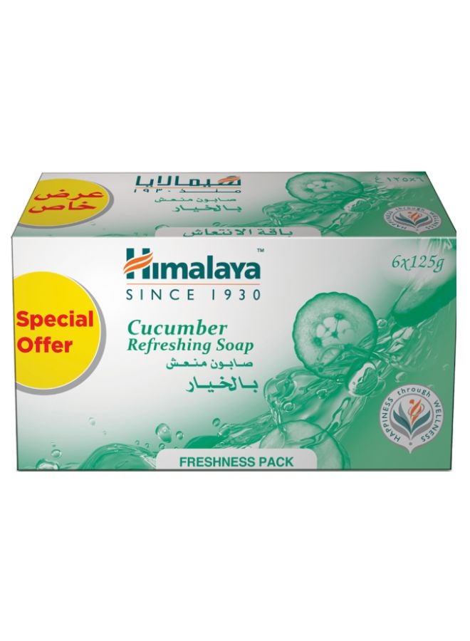 Cucumber Refreshing Soap Pack Of 6 125grams