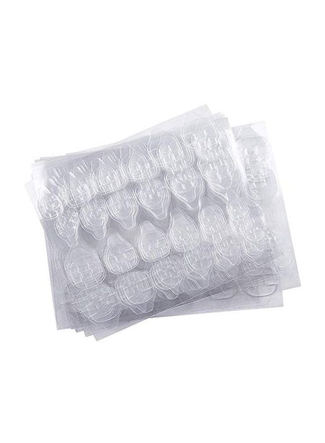480-Piece Double Sided Nail Sticker Clear