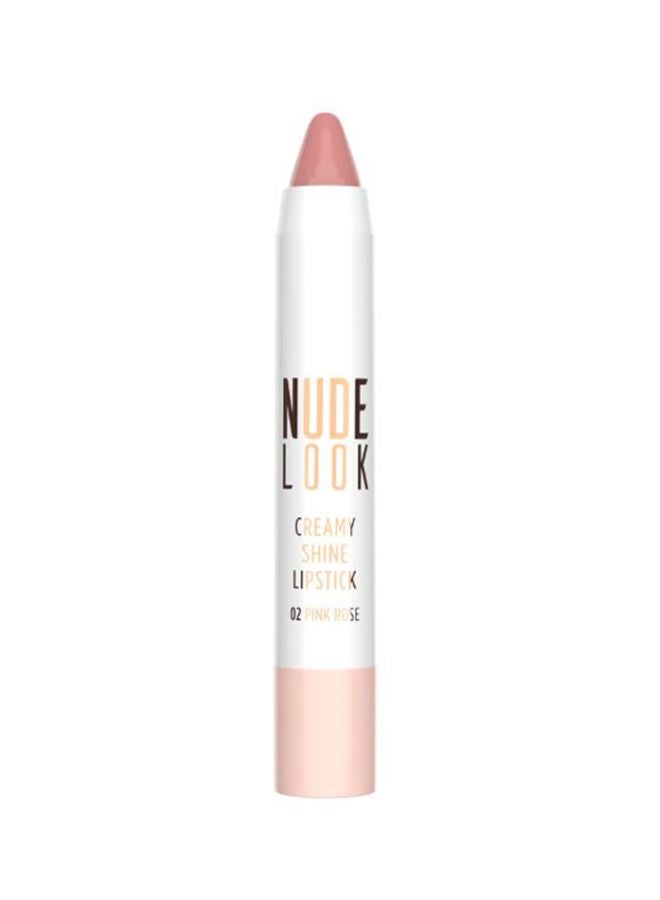 Nude Look Creamy Shine Lipstick 02 Pink Rose