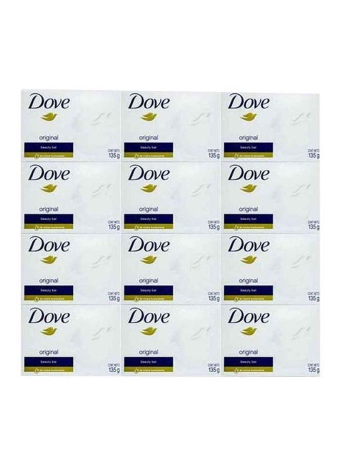 12-Piece Original Beauty Soap Bar White 135grams