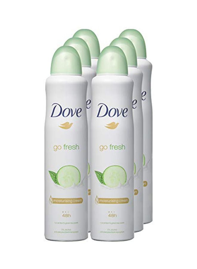 6-Piece Deodorant Antiperspirant Spray 150ml