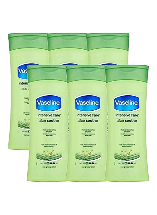 Pack Of 6 Intensive Care Aloe Soothe Body Lotion 2400ml