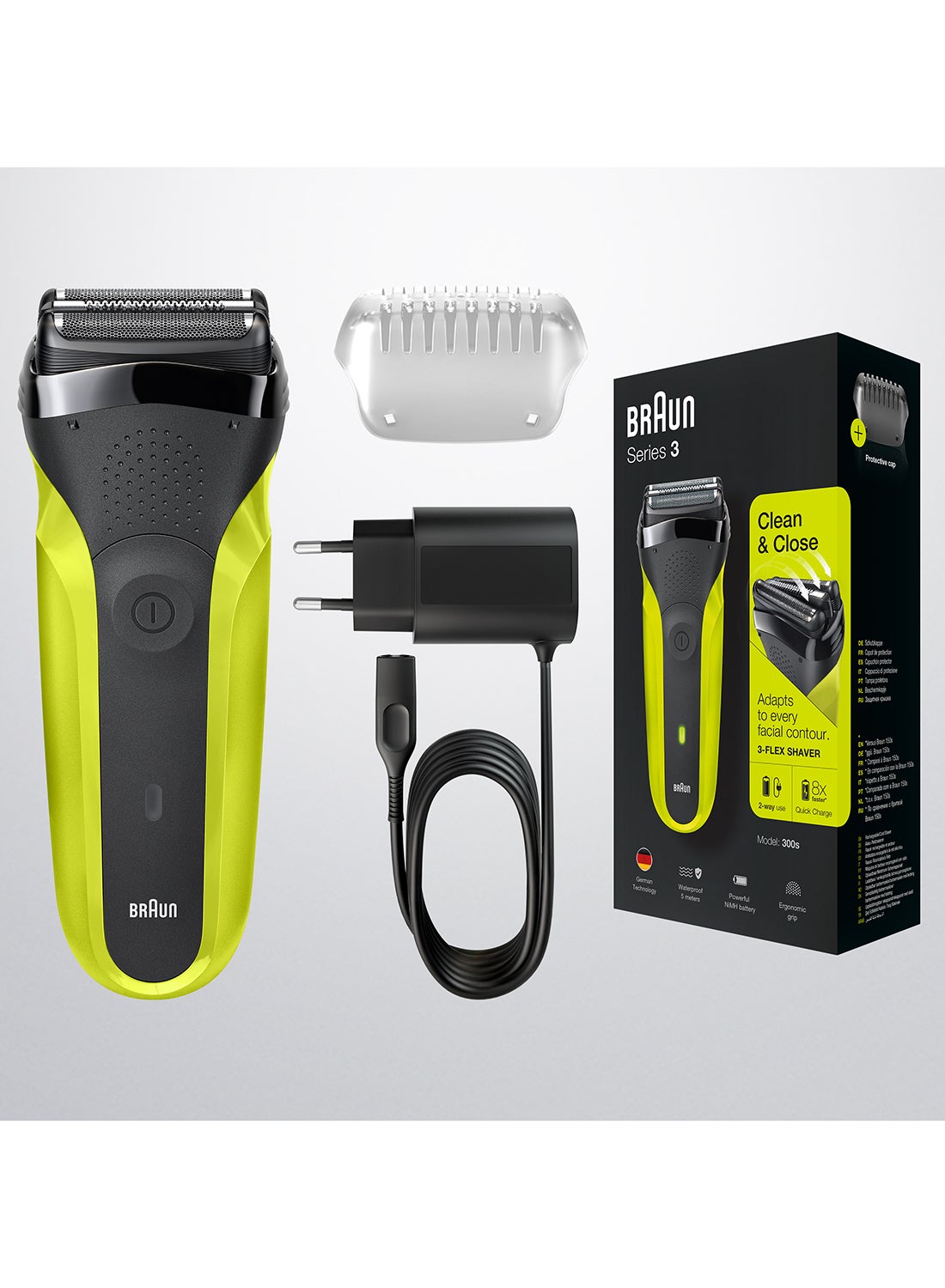 Braun Series 3 300 Electric Shaver, Rechargeable and Cordless Razor for Men Black 300grams - image 8