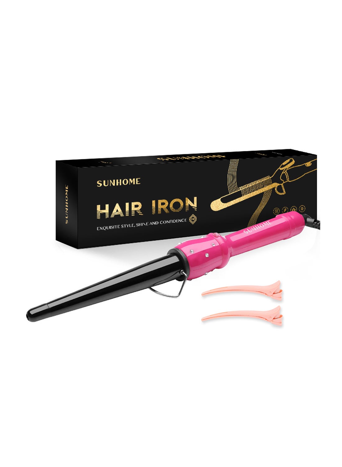 Professional Hair Curler 25mm Pink/Black 350ml