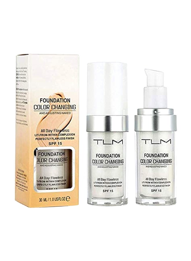 2-Piece Foundation Color Changing All Day Flawless LIT-From-Within Complexion Perfectly Finish SPF 15 Beige