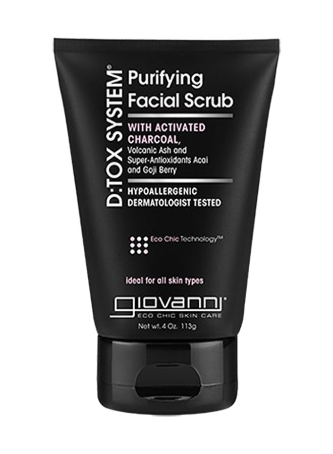 Giovanni Purifying Facial Scrub, With Activated Charcoal & Volcanic Ash, Infused With Acai & Goji Berry 113grams
