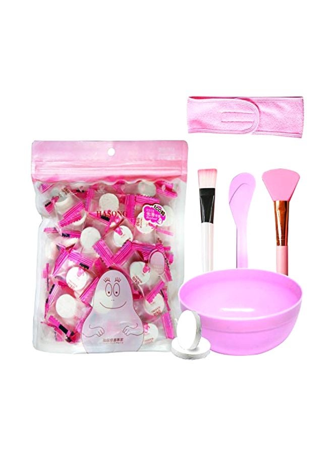 100-Piece Disposable Facial Mask Sheet With Kit Multicolour