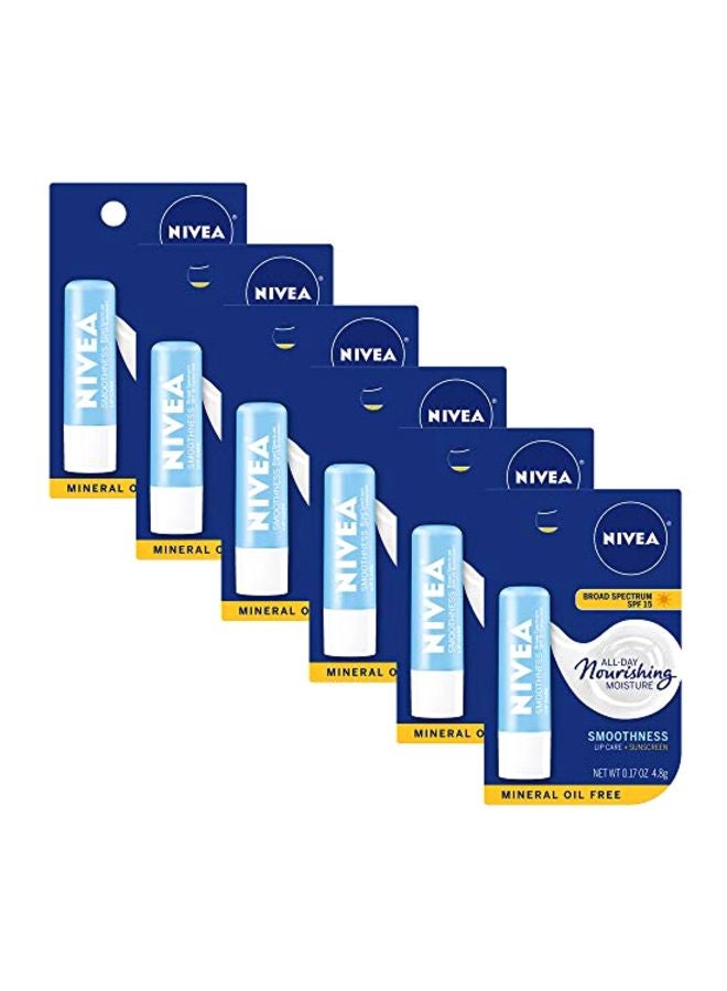 6-Piece Moisturizing Lip Care With SPF 15 6x4.8grams