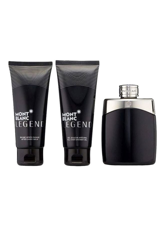Mont Blanc Legend Gift Set For Men Edt Legend EDP 100 Ml, After Shave Lotion 100 Ml, Shower Gel 100ml